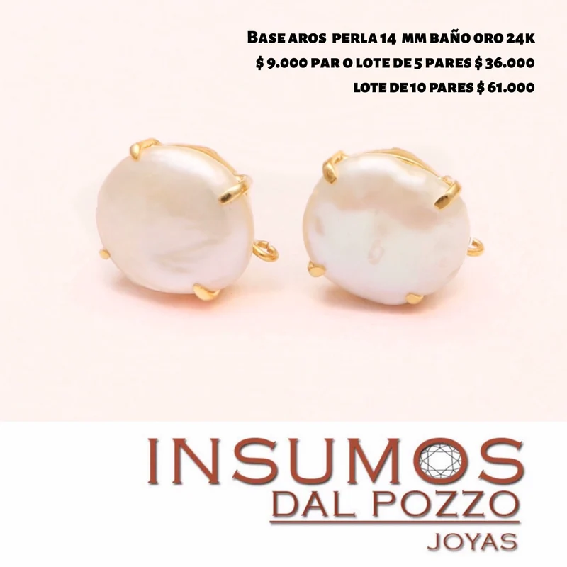 Base de Aro Perla Natural Baño Oro
