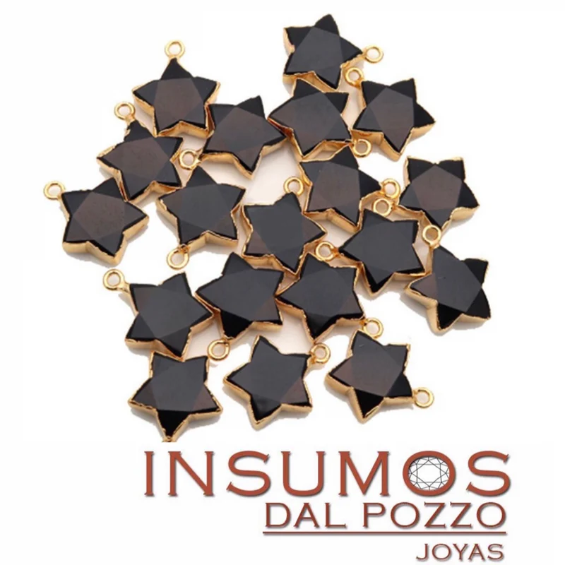 Estrella Onyx R Baño Oro12 mm
