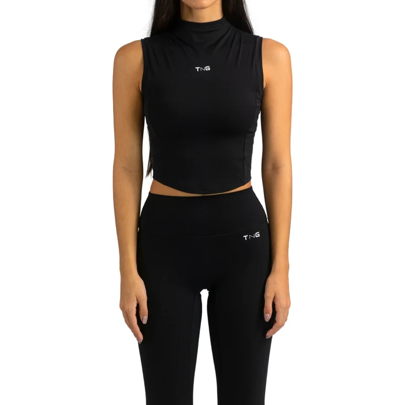 TNG Blusa Deportiva Pulse Tank Negro, para Mujer