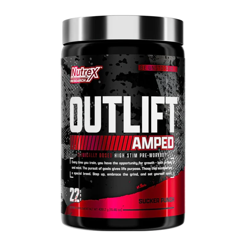 Nutrex Suplemento Deportivo OutLift AMPED Pre-Entreno, 20 Porciones