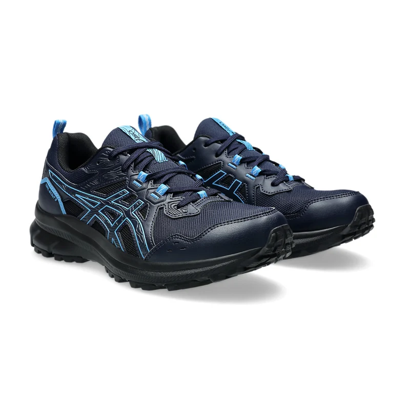 Asics Tenis Trail Scout 3 Negro/Celeste, para Hombre