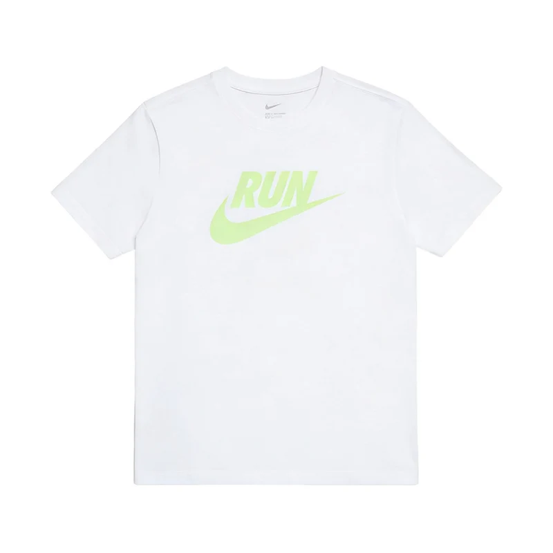Nike Camiseta Deportiva Dri-FIT Run Swoosh Blanco, para Hombre