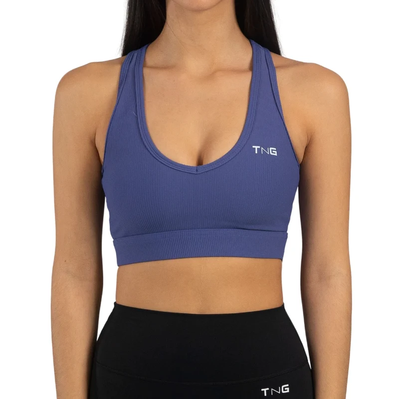 TNG Top Deportivo V-Cut Sports Bra Morado, para Mujer