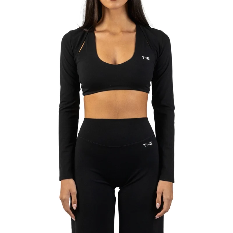 TNG Mangas Deportivas Relume Negro, para Mujer