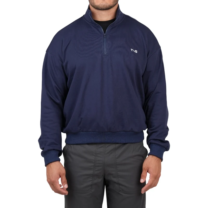 TNG Sweater Boxy Half Zip Azul, para Hombre