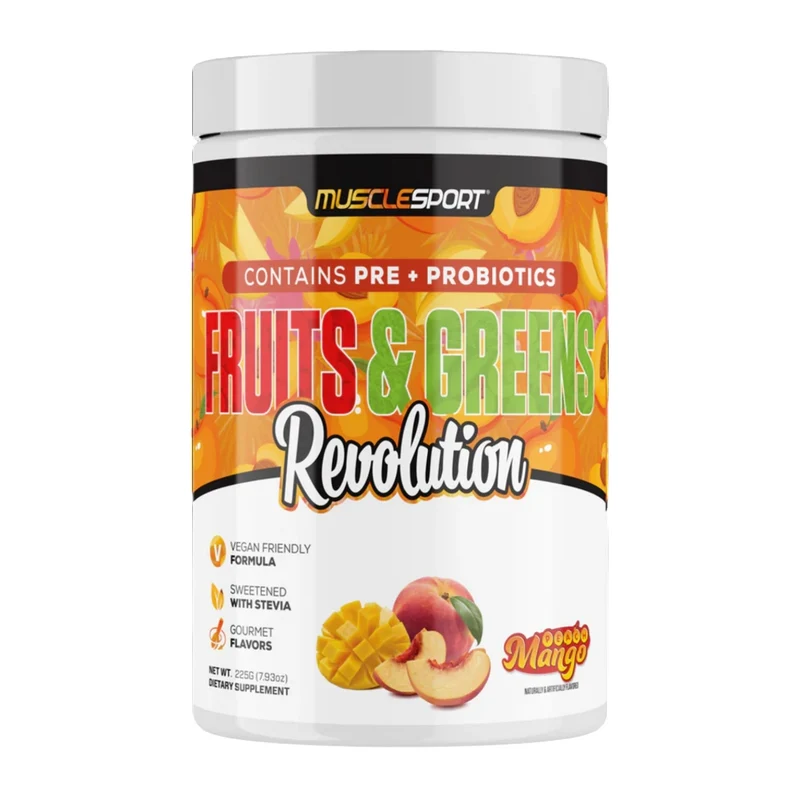 Musclesport Suplemento Alimenticio Fruits & Greens, 30 Porciones